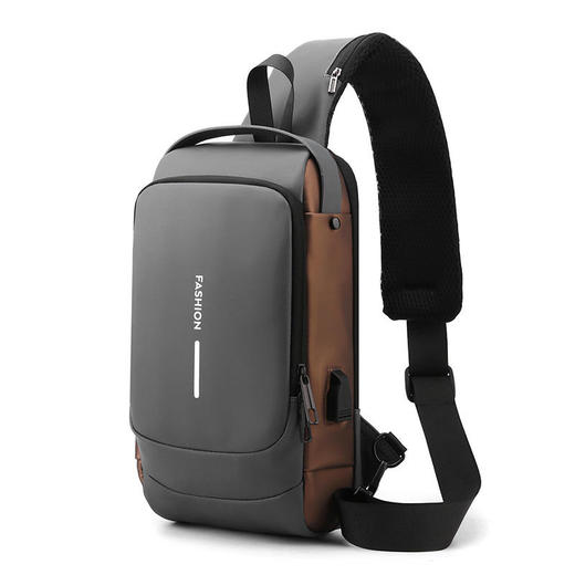ALBB-新款胸包男士背包USB充电背包单肩胸前包通勤背包防泼水斜跨胸包 商品图2