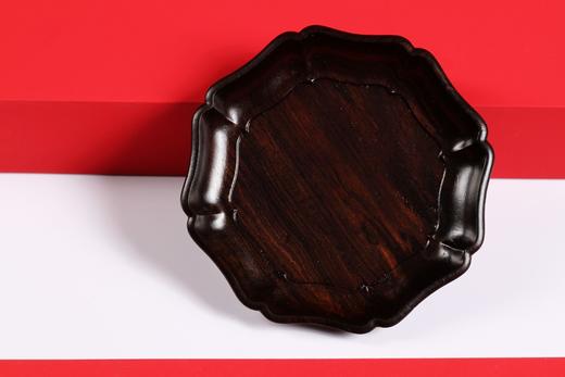 LP0124-4°紫光檀葵口茶杯垫 商品图2