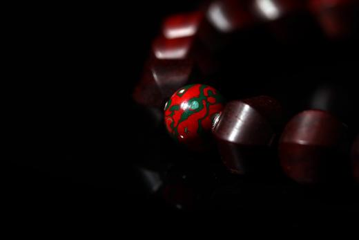 DQ0177°高品质小叶紫檀瓜棱珠手饰手串 商品图2