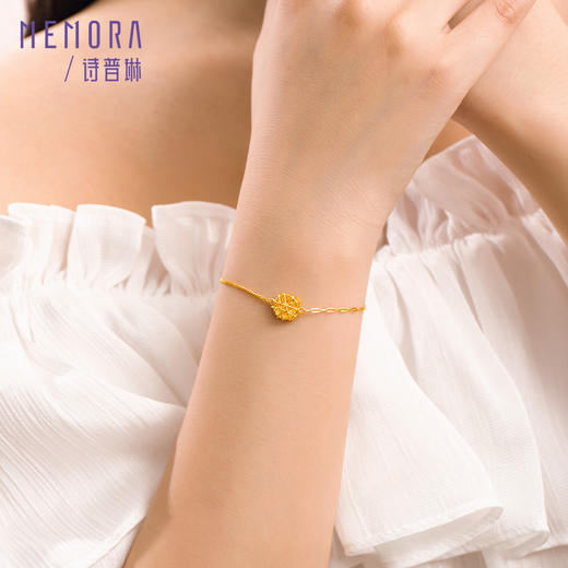 小方糖爆闪黄金手链女新款足金纯金手饰【按克计价黄金2】MEMORA诗普琳GBE02101（线上专供） 商品图2