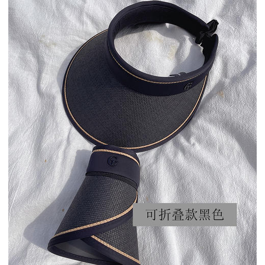 夏日烈阳，躲闪草帽大檐；肌肤呵护，UV防晒有心；舒适透气，头顶清凉空顶；折叠轻巧，蜻蜓点水自在。女神必备，时尚遮阳方便携带！ 商品图5
