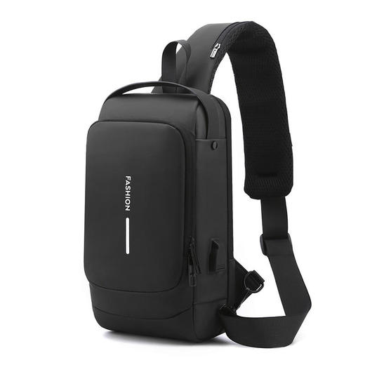 ALBB-新款胸包男士背包USB充电背包单肩胸前包通勤背包防泼水斜跨胸包 商品图5