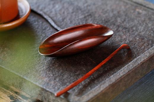 SDCC0026°大红酸枝荷叶素茶则套装 商品图0