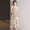 CCJ3400春夏碎花吊带连衣裙小个子气质宽松遮肉雪纺打底内搭长裙2024新款 商品缩略图4
