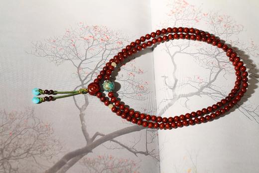 DQ0167°印度小叶紫檀大漆手饰手串 商品图3