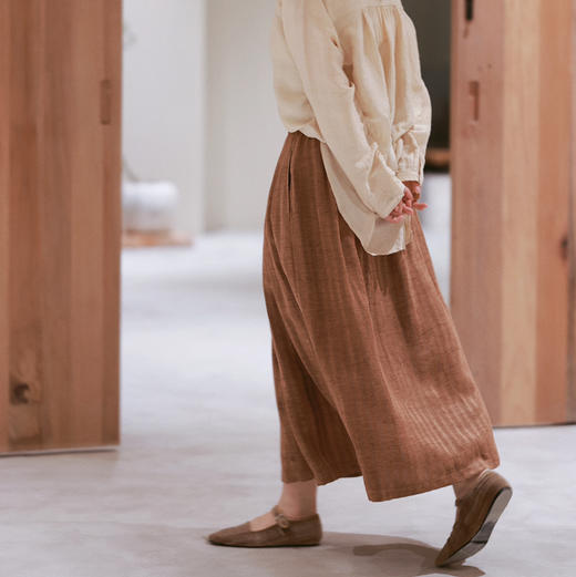 之如初 两色柞蚕丝香云纱百褶裙 商品图2