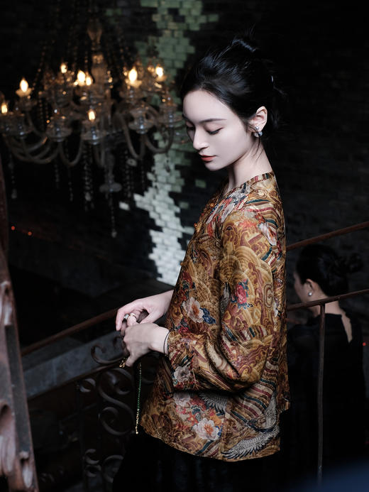 盛唐婧 |香云纱江涯海水纹两面穿外套 商品图4