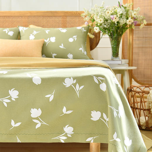 午后花影系列床单枕套床单纯棉100全棉防滑夏季双人定制 商品图2