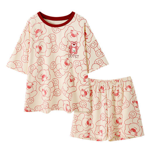 「数款可选！两件套」淳可儿新款睡衣女夏季可爱短袖短裤套头可外穿夏天套装内衣家居服 商品图4