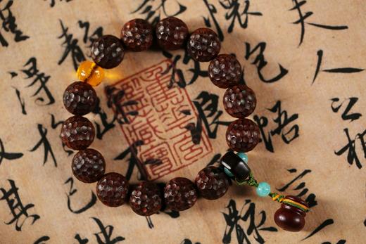 XYZT0397°印度小叶紫檀手串1.2*14 商品图1