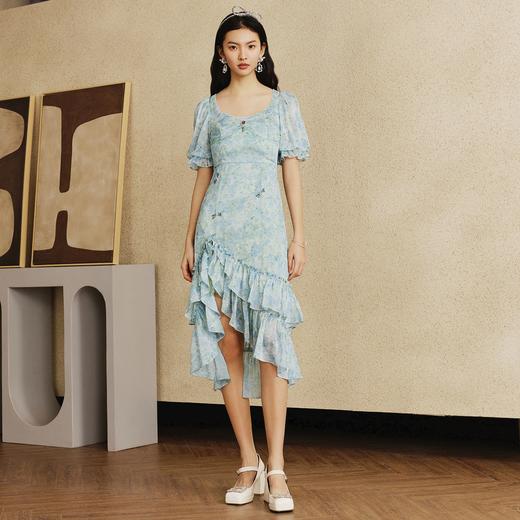 MAXRIENY | 【商场同款】MAXRIENY蜻蜓系列春日清新印花连衣裙修身(货号:MC88DR072F60) 商品图0