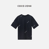 COCO ZONE2024夏季圆领百搭休闲上衣字母印花短袖T恤CC2B0779 商品缩略图1