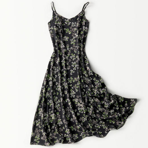 CCJ3400春夏碎花吊带连衣裙小个子气质宽松遮肉雪纺打底内搭长裙2024新款 商品图0