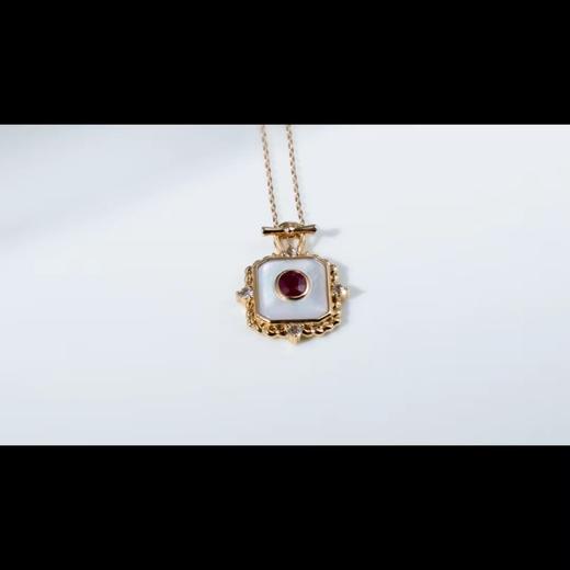 WINZA彣莎MY WINZA18K金红宝石钻石吊坠 商品图0