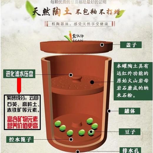 合作产品 /发芽罐  活力紫砂陶土生机能量发芽罐 包邮 商品图1