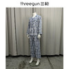 Threegun三枪 丝光棉彩格翻领开襟长袖长裤男家居套-81413D911 商品缩略图7