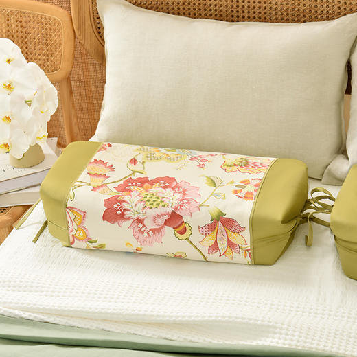 经典大花系列调节枕纯荞麦壳枕头可调节高度护颈枕 商品图2