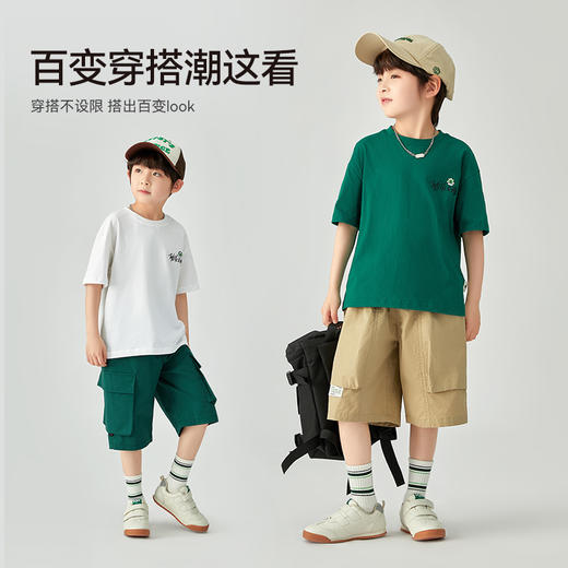 【团购价29.9】多多家 男童童装T恤2024夏季新款卡通图案印花纯棉短袖儿童中大童9347 商品图1