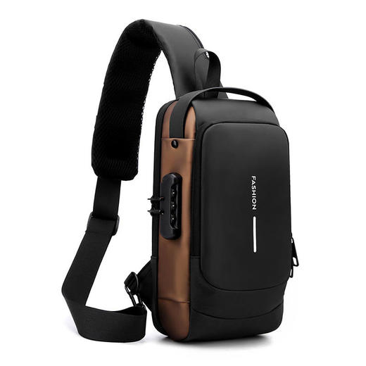 ALBB-新款胸包男士背包USB充电背包单肩胸前包通勤背包防泼水斜跨胸包 商品图1
