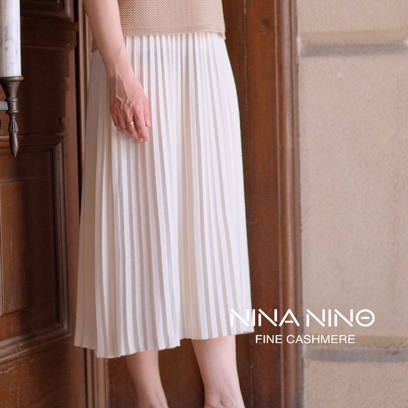 超柔夏季羊绒百褶裙