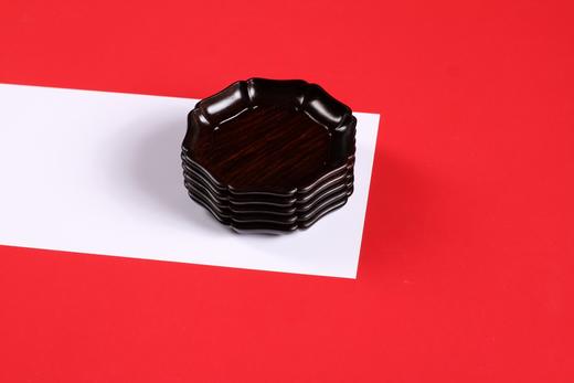 LP0124-4°紫光檀葵口茶杯垫 商品图5