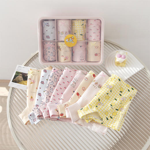 【高品质不夹屁屁，妈妈放心的小裤裤】4条装儿童内裤 女童男童纯棉a类 图案随机 平角卡通中大童短裤 便当盒装学生棉内裤-QQ 商品图9