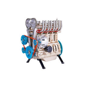TECHING/土星文化 四缸发动机金属机械艺术组装摆件
