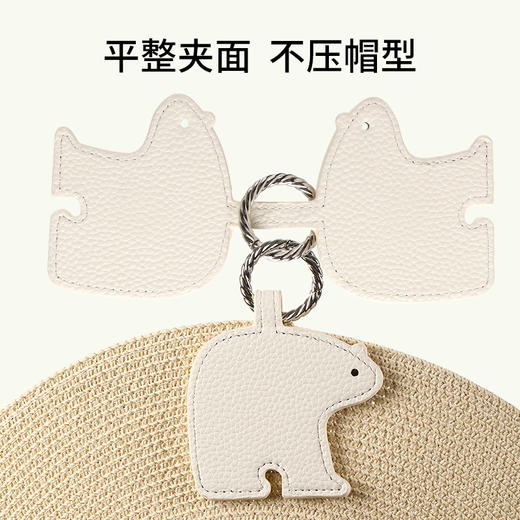 FaSoLa便携磁吸帽夹强力吸附PU皮革包包挂扣旅行外出收纳帽子神器 商品图3