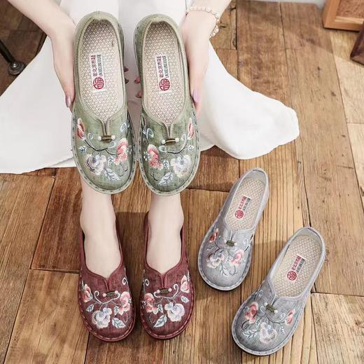 老北京布鞋女闰月鞋平底妈妈鞋软底中老年休闲鞋奶奶鞋舒适老人鞋_ym 商品图3
