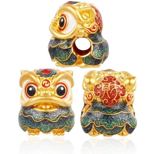 足金国潮醒狮转运珠黄金小狮子萌趣可爱送宝宝礼物MEMORA诗普琳HP652701 商品图0