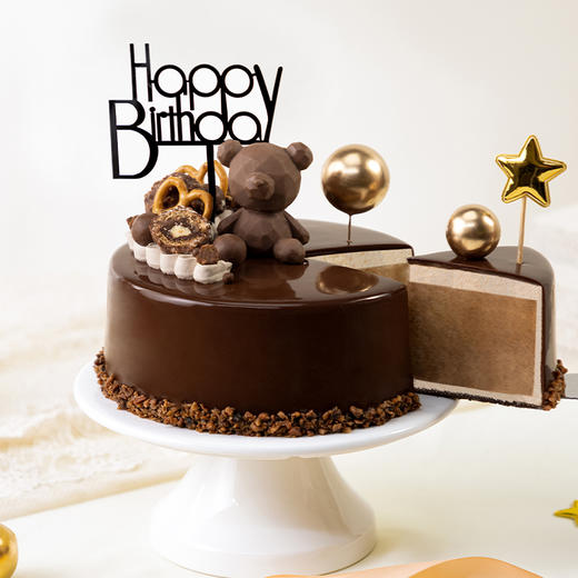 【伊利牧场冰淇淋蛋糕】魔法小熊-黑巧人士的最爱，小熊走进黑巧冰雪魔法的世界 炫一口浓醇丝滑的冰爽 （昆明+安宁幸福西饼蛋糕） 商品图2