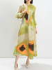 雀说 连衣裙女春夏高级感时尚灯笼袖宽松大码半高领长裙4ZF-0547 商品缩略图9