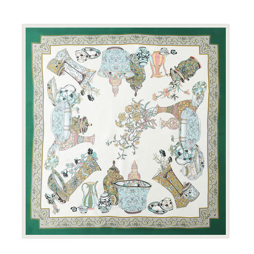 【100%桑蚕丝】薇薇安70真丝小方巾A-S034 尺寸65x65cm【赠礼盒】【Y】 商品图10