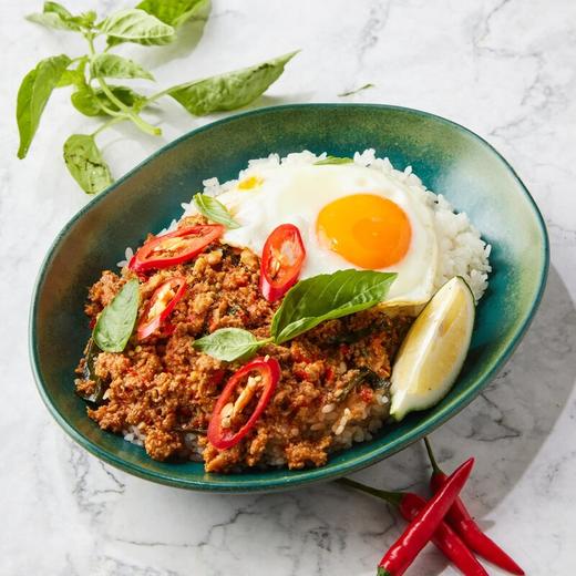 泰式打抛猪肉饭(辣) Thai Pork Krapaw with Rice 商品图0