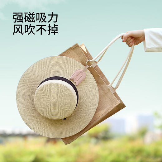 FaSoLa便携磁吸帽夹强力吸附PU皮革包包挂扣旅行外出收纳帽子神器 商品图2
