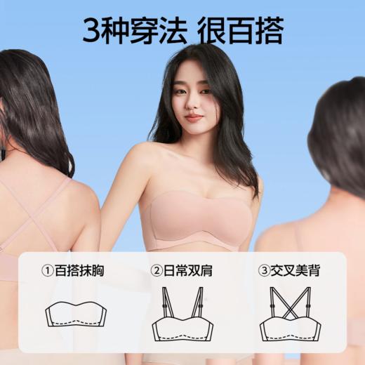 SIINSIIN 无肩带内衣 女防滑隐形抹胸裹胸无痕文胸小胸聚拢无钢圈胸罩 商品图2