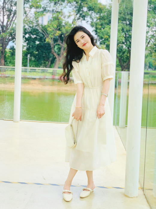 【百图lulu定制】【白月光裙】【买一送一】送吊带裙  天丝 光泽感 防晒透气  短袖连衣裙 商品图2