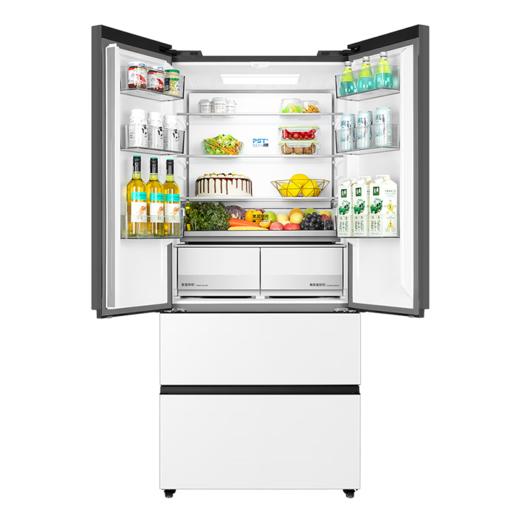 美的（Midea）冰箱520升法式四门60cm薄纯平全嵌超净科技除菌保鲜智能家用大冰箱BCD-520WUFGPZM凝光白 商品图5