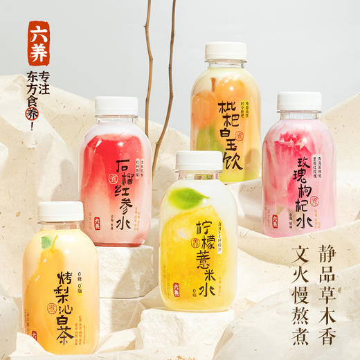 六养柠檬薏米水330ml*5瓶装多口味植物茶饮料0脂夏季清爽饮品 商品图2