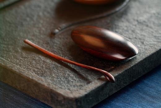 SDCC0026°大红酸枝荷叶素茶则套装 商品图5