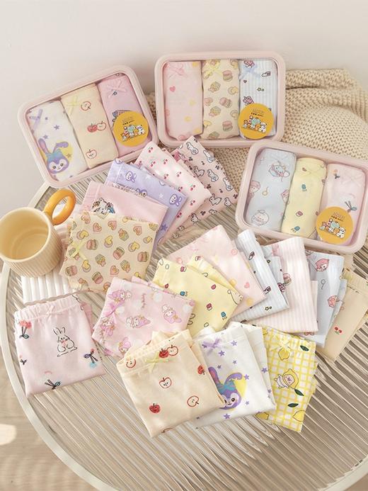 【高品质不夹屁屁，妈妈放心的小裤裤】4条装儿童内裤 女童男童纯棉a类 图案随机 平角卡通中大童短裤 便当盒装学生棉内裤-QQ 商品图1