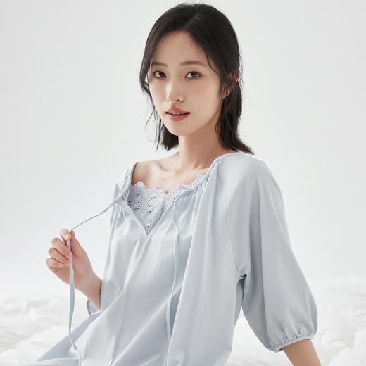 3部 顶瓜瓜女士夏季纯棉中袖睡裙DJJWX-AQW23328 商品图1