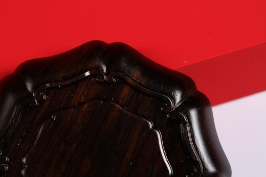 LP0124-4°紫光檀葵口茶杯垫 商品图8