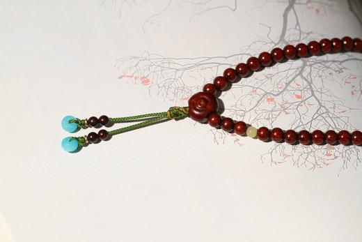 DQ0167°印度小叶紫檀大漆手饰手串 商品图5