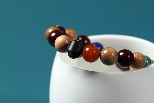 DQ0191°多宝珠紫檀/金丝楠木手串1*18 商品图5