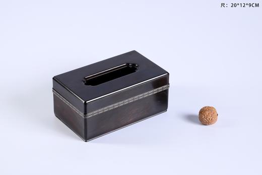 SDMG0066°紫光檀嵌银丝纸巾盒 商品图0