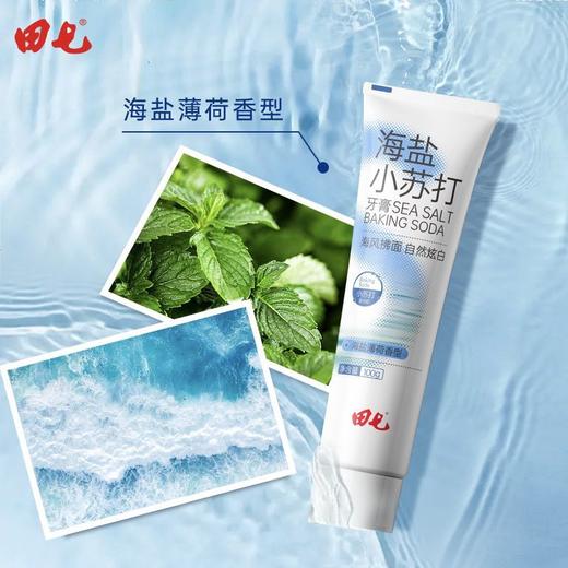 田七牙膏海盐小苏打去牙垢口气清新薄荷柠檬味实惠装男女通用100g 商品图2