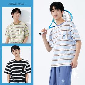 3部顶瓜瓜男士年轻城市网球风短袖家居服套装DJJMX-AQ22575