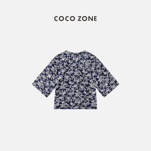 COCO ZONE”奶奶服“夏季时尚套头印花短袖衬衫设计感百搭休闲上衣CC1B1067 商品图1