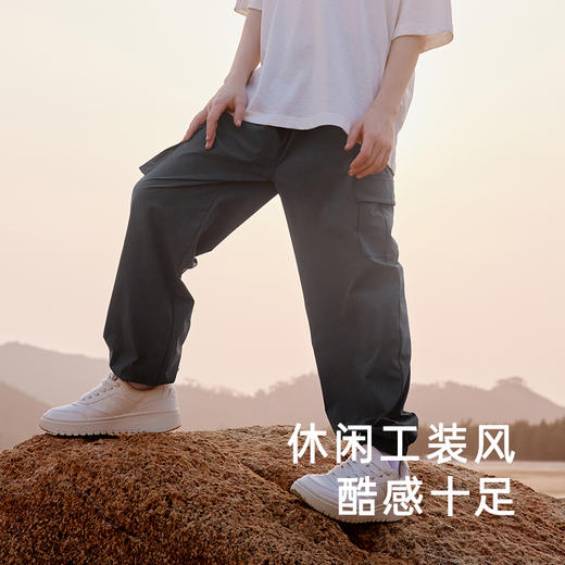 英氏户外速干裤男童工装长裤儿童透气休闲裤运动宽松中大童裤子 商品图2